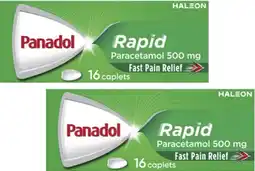 Coles Panadol Rapid Pain Relief Caplets 16 Pack^ offer