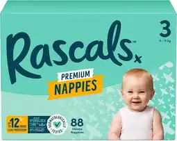 Coles Rascals Premium Jumbo Nappies 54 Pack-108 Pack offer