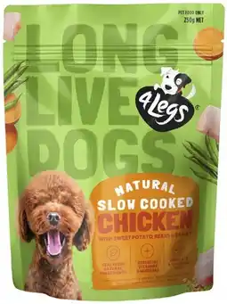 Coles 4 Legs Slow Cooked Dog Food 250g offer