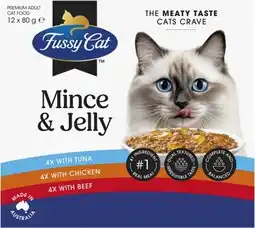 Coles Fussy Cat Cat Food Pouch 12x80g offer