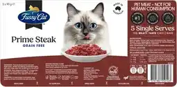 Coles Fussy Cat Mince Cat Food 5x90g offer