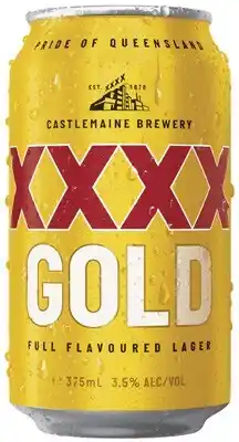 Coles XXXX Gold Cans 8x375mL offer