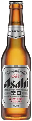 Coles Asahi Super Dry Bottles 24x330mL offer