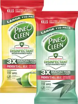 Coles Pine O Cleen Disinfectant Wipes 110 Pack offer