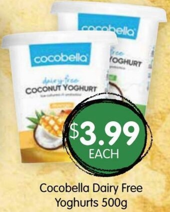 Spudshed Cocobella Dairy Free Yoghurts 500g offer