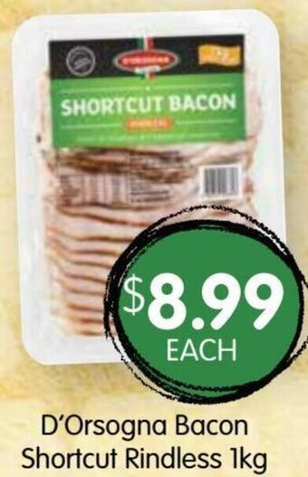 Spudshed D'Orsogna Bacon Shortcut Rindless 1kg offer