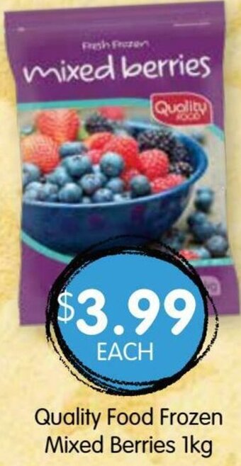 Quality Food Frozen Mixed Berries 1kg