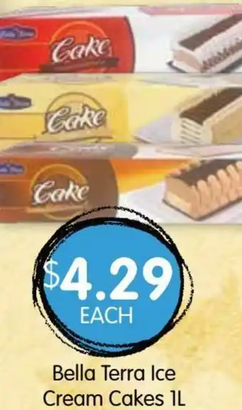 Spudshed Bella Terra Ice Cream Cakes 1L offer