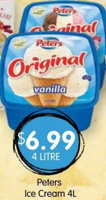 Spudshed Peters Ice Cream 4L offer