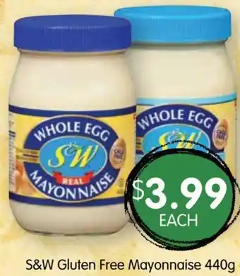 S&W Gluten Free Mayonnaise 440g