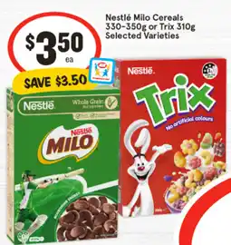 IGA Nestlé Milo Cereals or Trix offer