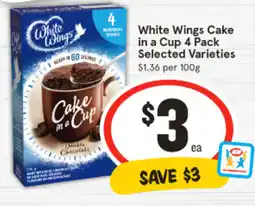 IGA White Wings Cake in a Cup offer