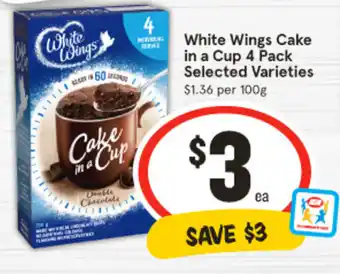 IGA White Wings Cake in a Cup offer