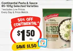 IGA Continental Pasta & Sauce offer