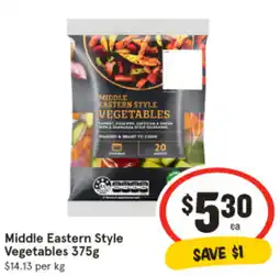 IGA Middle Eastern Style Vegetables offer