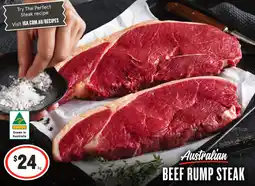 IGA Beef rump steak offer