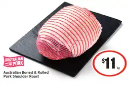IGA Australian Boned & Rolled Pork Shoulder Roast offer