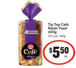 IGA Tip Top Café Raisin Toast offer