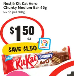 IGA Nestlé Kit Kat Aero Chunky Medium Bar offer
