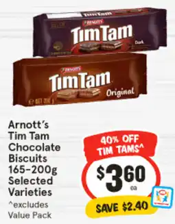 IGA Arnott's Tim Tam Chocolate Biscuits offer