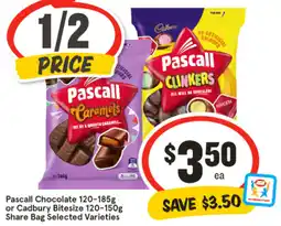 IGA Pascall Chocolate or Cadbury Bitesize offer