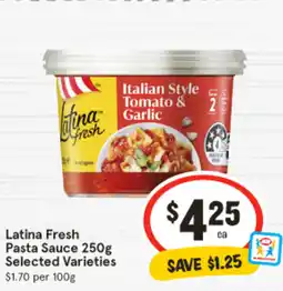 IGA Latina Fresh Pasta Sauce offer