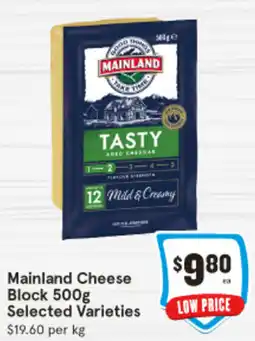 IGA Mainland Cheese Block offer