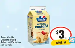 IGA Pauls Vanilla Custard offer