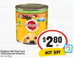 IGA Pedigree Wet Dog Food offer