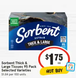 IGA Sorbent Thick & Large Tissues offer