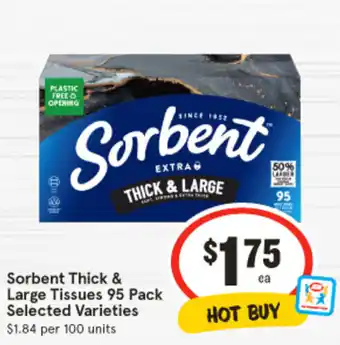IGA Sorbent Thick & Large Tissues offer