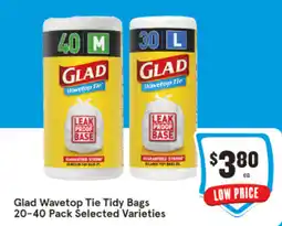 IGA Glad Wavetop Tie Tidy Bags offer