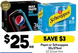 Drakes Pepsi or Schweppes offer