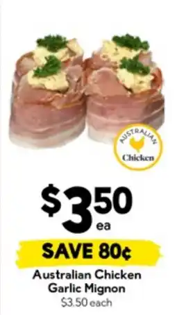 Drakes Australian Chicken Garlic Mignon offer