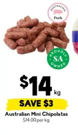 Drakes Australian Mini Chipolatas offer