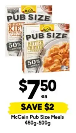 Drakes McCain Pub Size Meals offer
