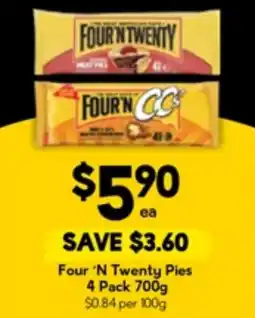 Drakes Four 'N Twenty Pies offer