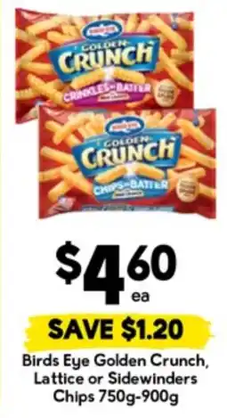 Drakes Birds Eye Golden Crunch, Lattice or Sidewinders Chips offer
