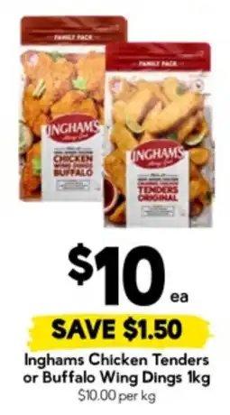 Drakes Inghams Chicken Tenders or Buffalo Wing Dings offer