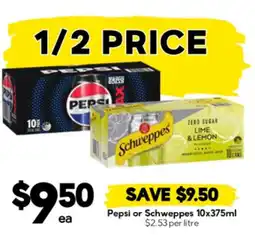 Drakes Pepsi or Schweppes offer