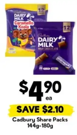 Drakes Cadbury Share Packs offer
