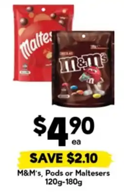 Drakes M&M's, Pods or Maltesers offer