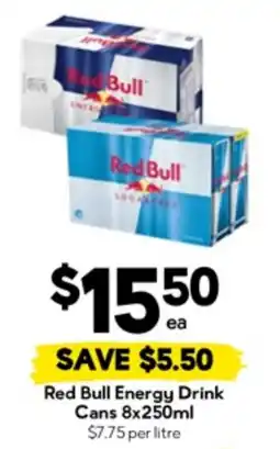 Drakes Red Bull Energy Drink Cans offer