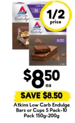 Drakes Atkins Low Carb Endulge Bars or Cups offer