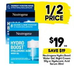 Drakes Neutrogena Hydro Boost Water Gel, Night Cream or Hyaluronic Acid Serum offer