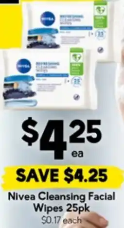 Drakes Nivea Cleansing Facial Wipes offer