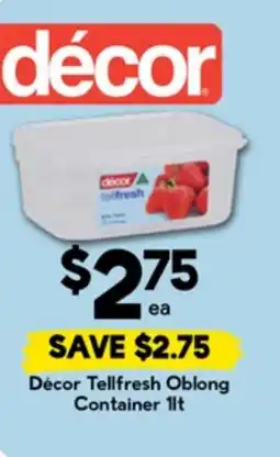 Drakes Décor Tellfresh Oblong Container offer