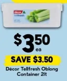 Drakes Décor Tellfresh Oblong Container offer