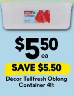 Drakes Décor Tellfresh Oblong Container offer