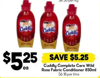 Drakes Cuddly Complete Care Wild Rose Fabric Conditioner offer